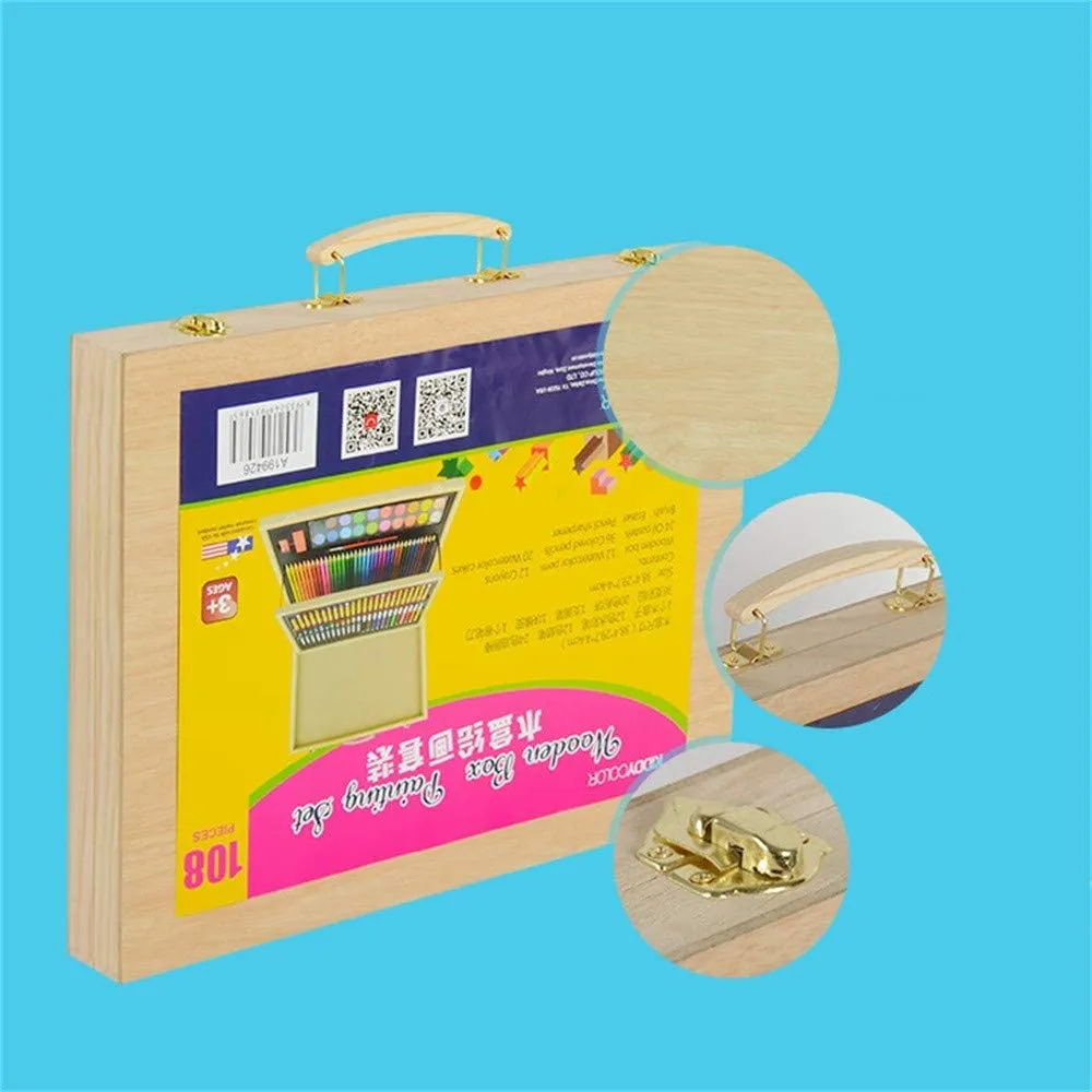 106PC Wooden Colourful Art Set