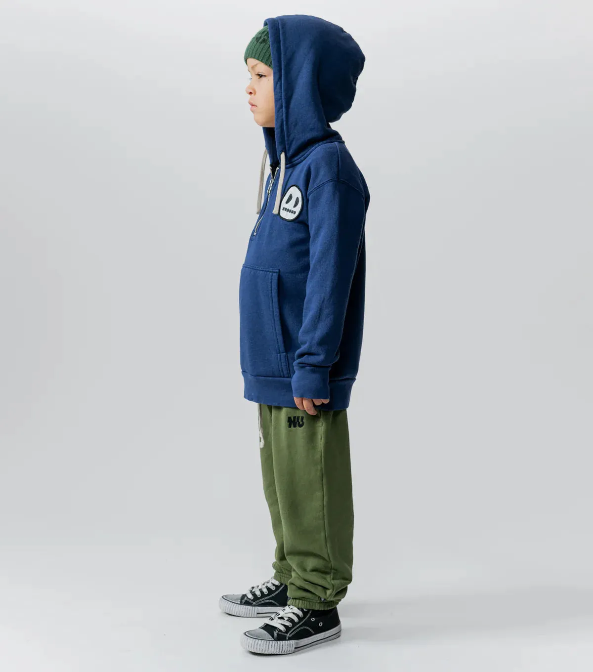 1/2 ZIP HOODIE INDIGO