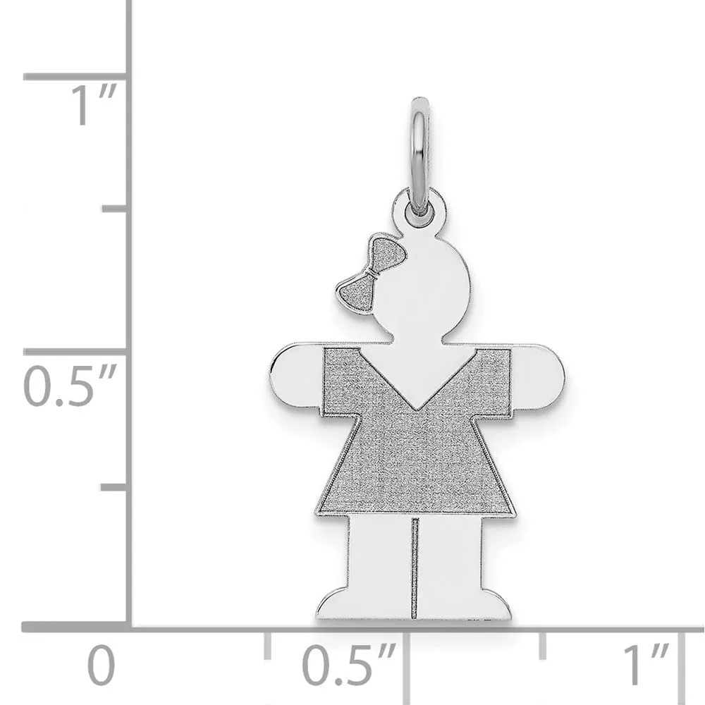 14k White Gold Kid Charm