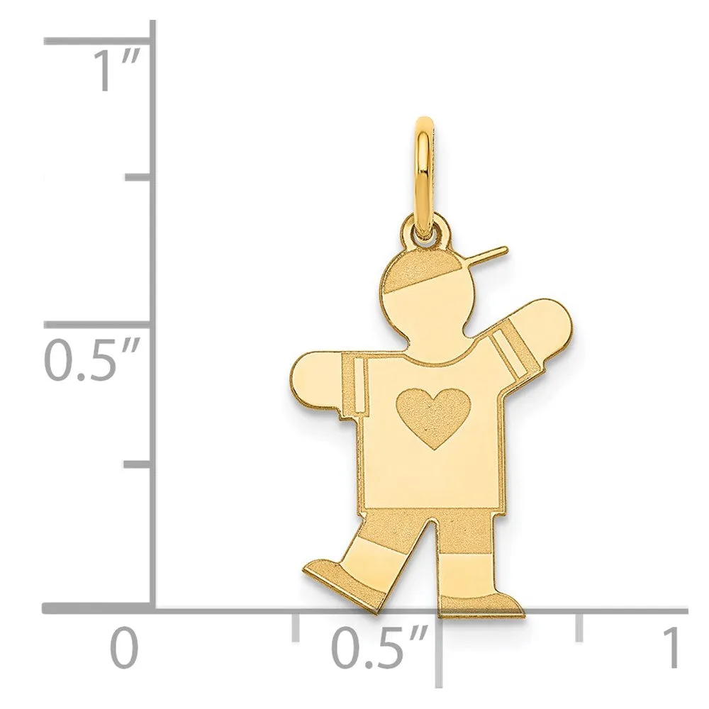 14k Yellow Gold Kid Charm