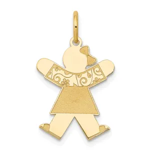 14k Yellow Gold Kid Charm