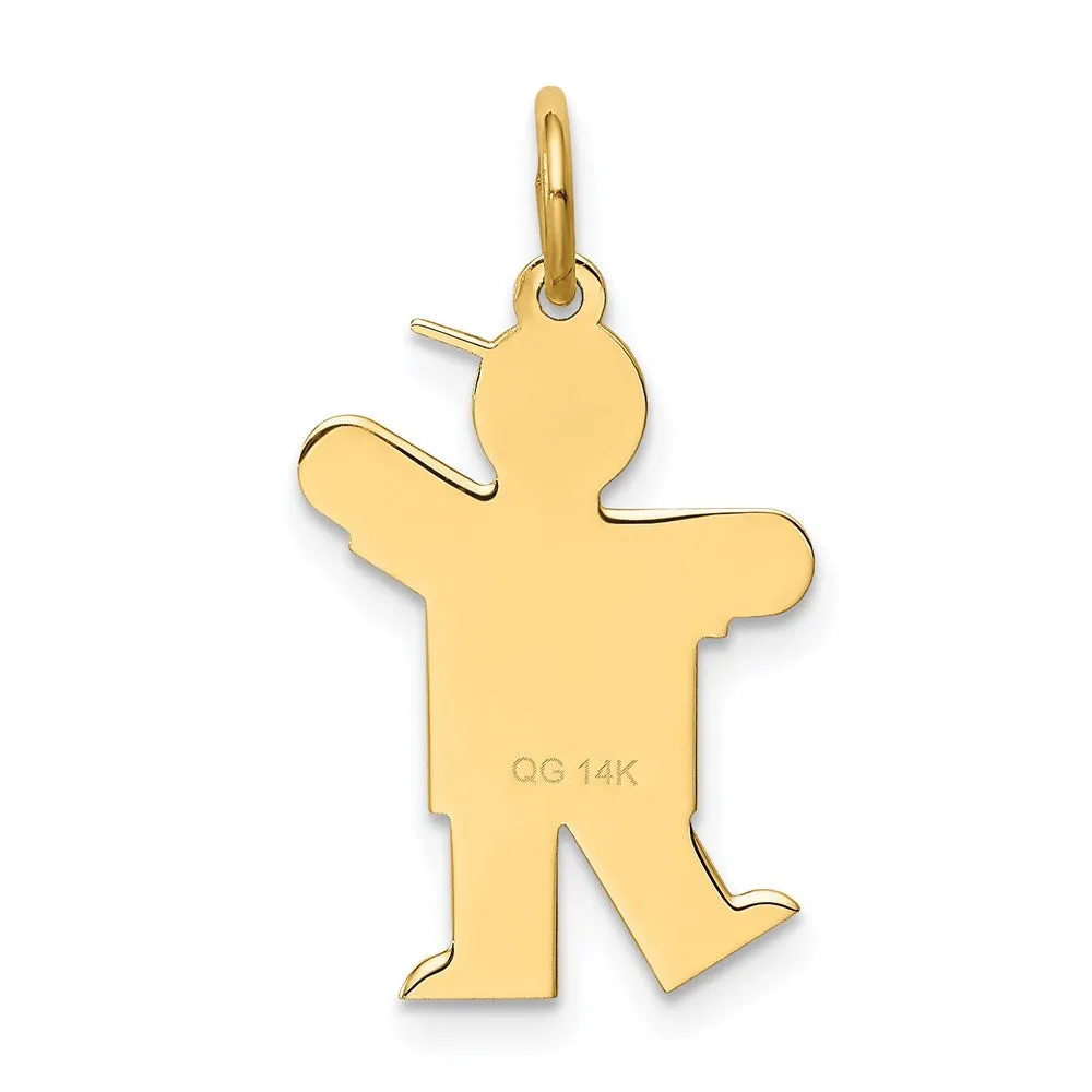 14k Yellow Gold Kid Charm