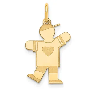 14k Yellow Gold Kid Charm