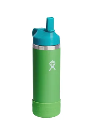 18oz (532mL) Kids Bottle with Straw Lid and Boot Drink BottleGrass