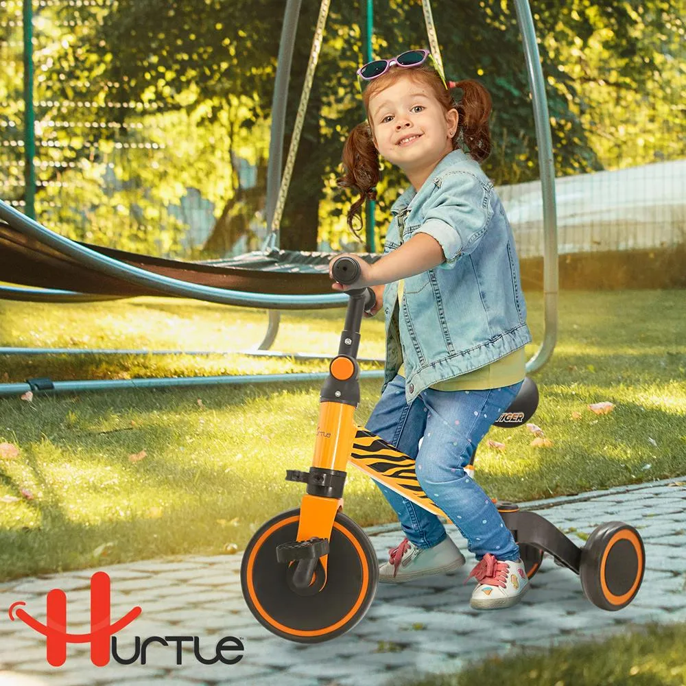 3 In 1 Kid Tricycles/Toddler Bike - Cute Toddler Bike For 10-36 Months Kids W/ Adjustable Seat Height And Removable Pedals