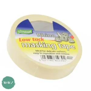 ADHESIVE TAPE - Masking - Low Tack 25mm x 50m