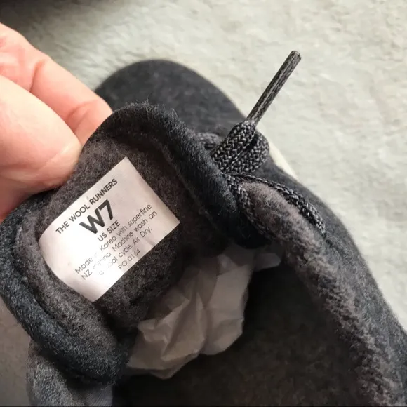 Allbirds Wool Runners Charcoal Gray Sneaker Shoe 7