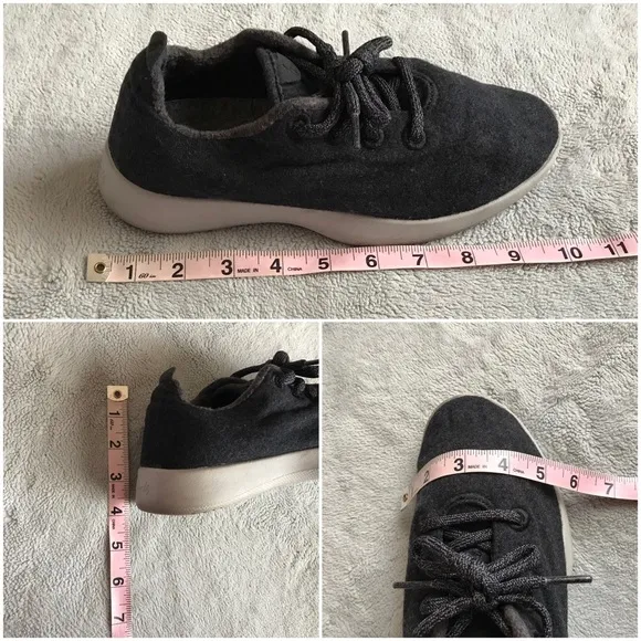 Allbirds Wool Runners Charcoal Gray Sneaker Shoe 7