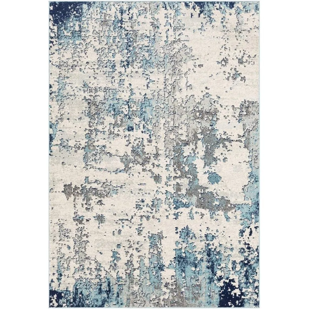 Artist Area Rug, 9' x 12' in Blue Tones