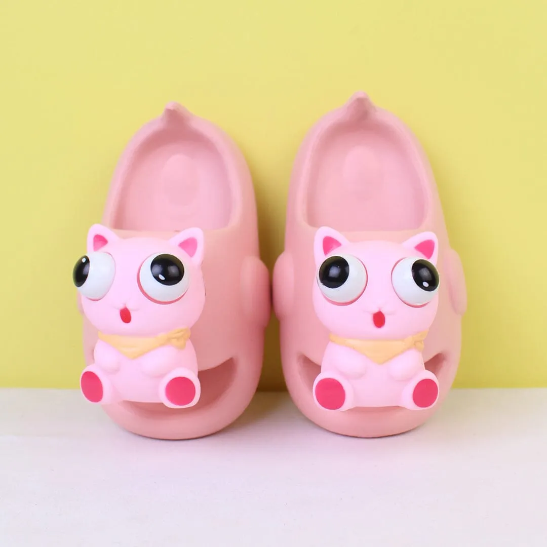 Attractive Funky Pink Flat Slides