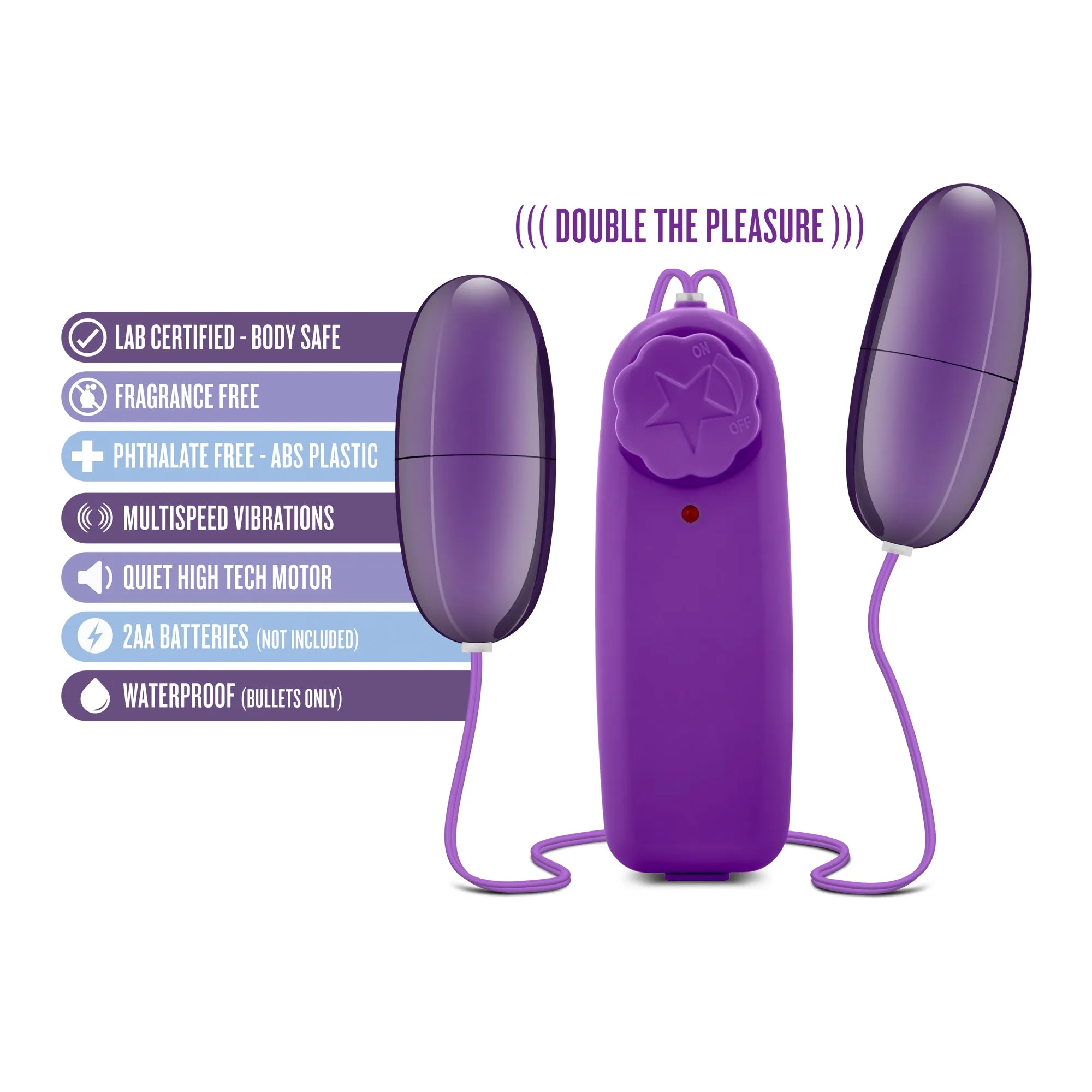 B Yours Double Pop Bullet Eggs - Plum