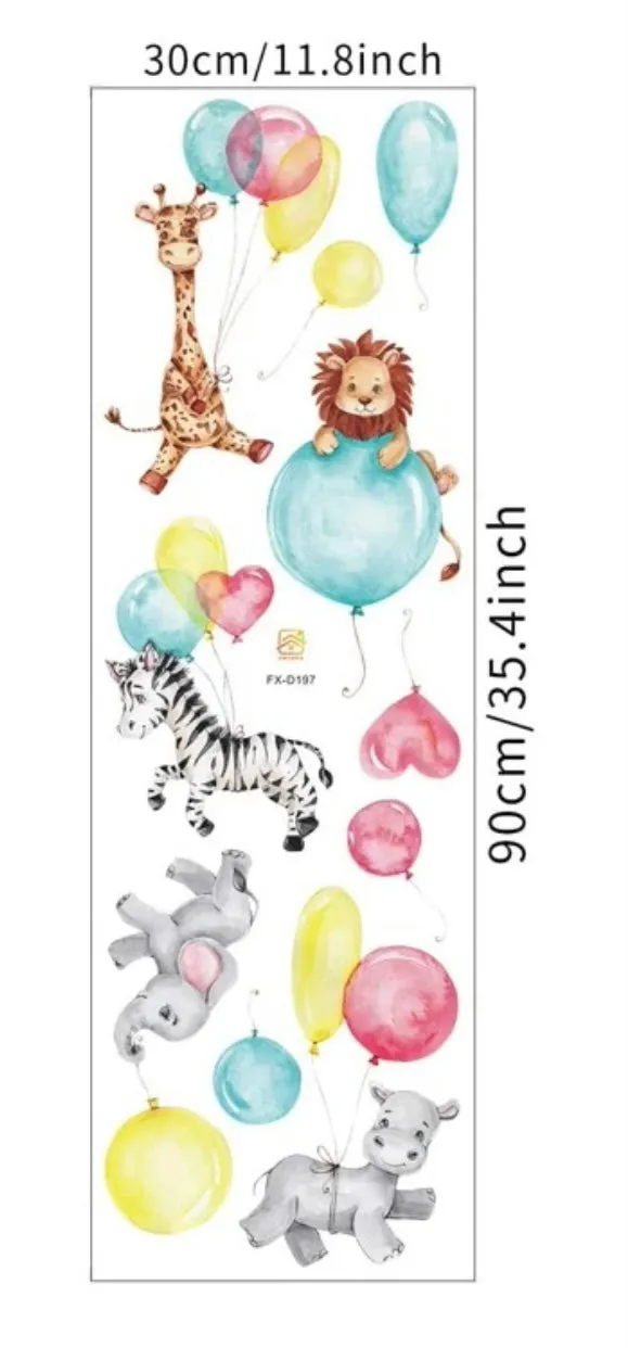 Balloon Safari Wall Decal