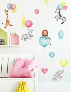 Balloon Safari Wall Decal
