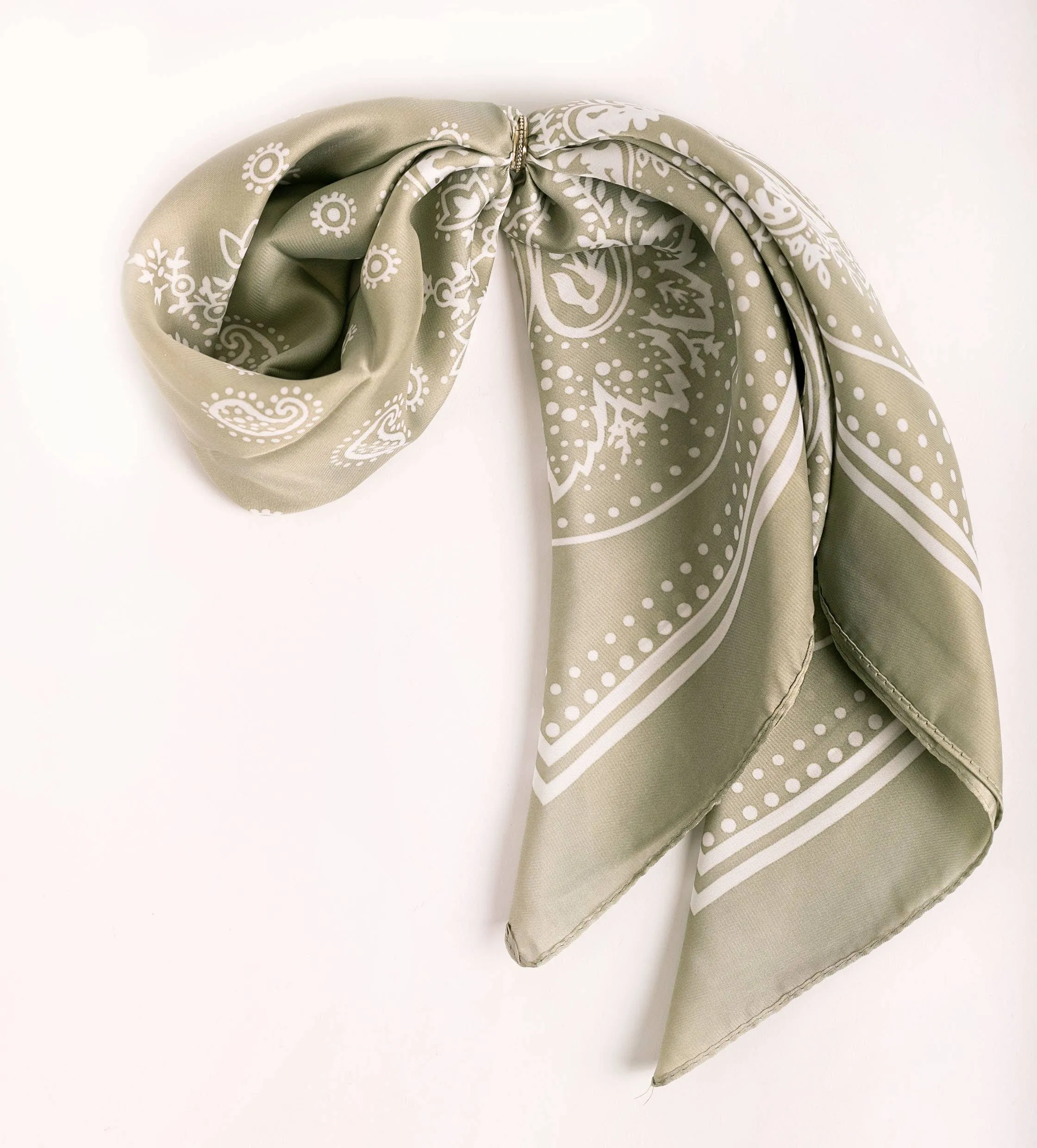 Beaded Silver Bandana Slide