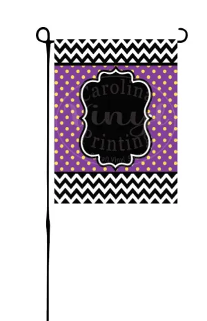 Black and White Chevron with Purple & Yellow