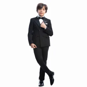 Black Tuxedo Kids Suit-Turkish Made