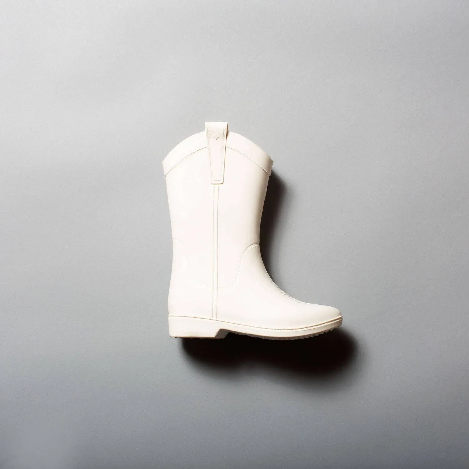 Bone White Kid's All Weather Rubber Cowboy Boots