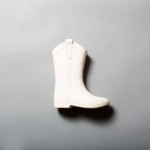 Bone White Kid's All Weather Rubber Cowboy Boots