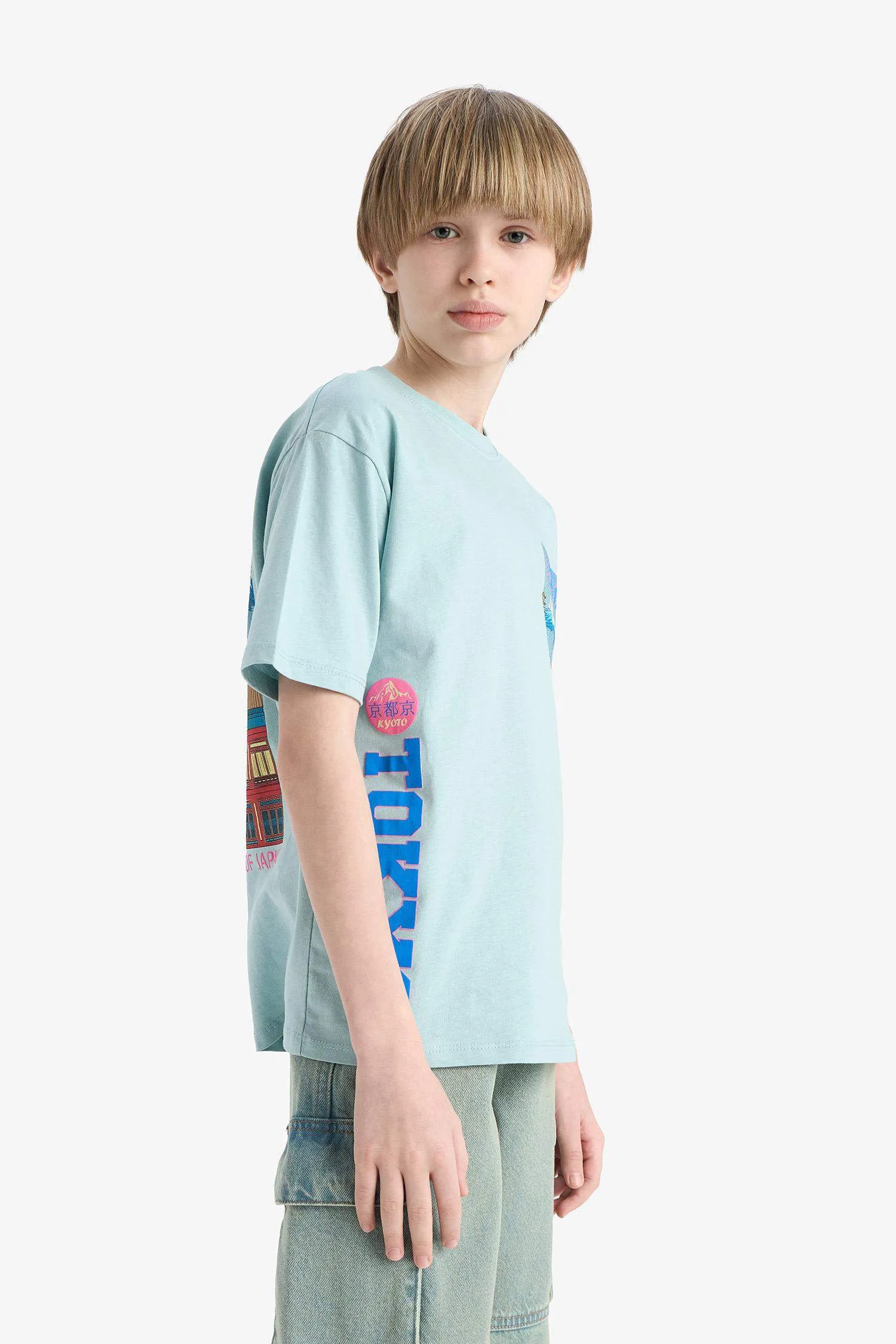 Boy Regular Fit Printed Crew Neck T-Shirt