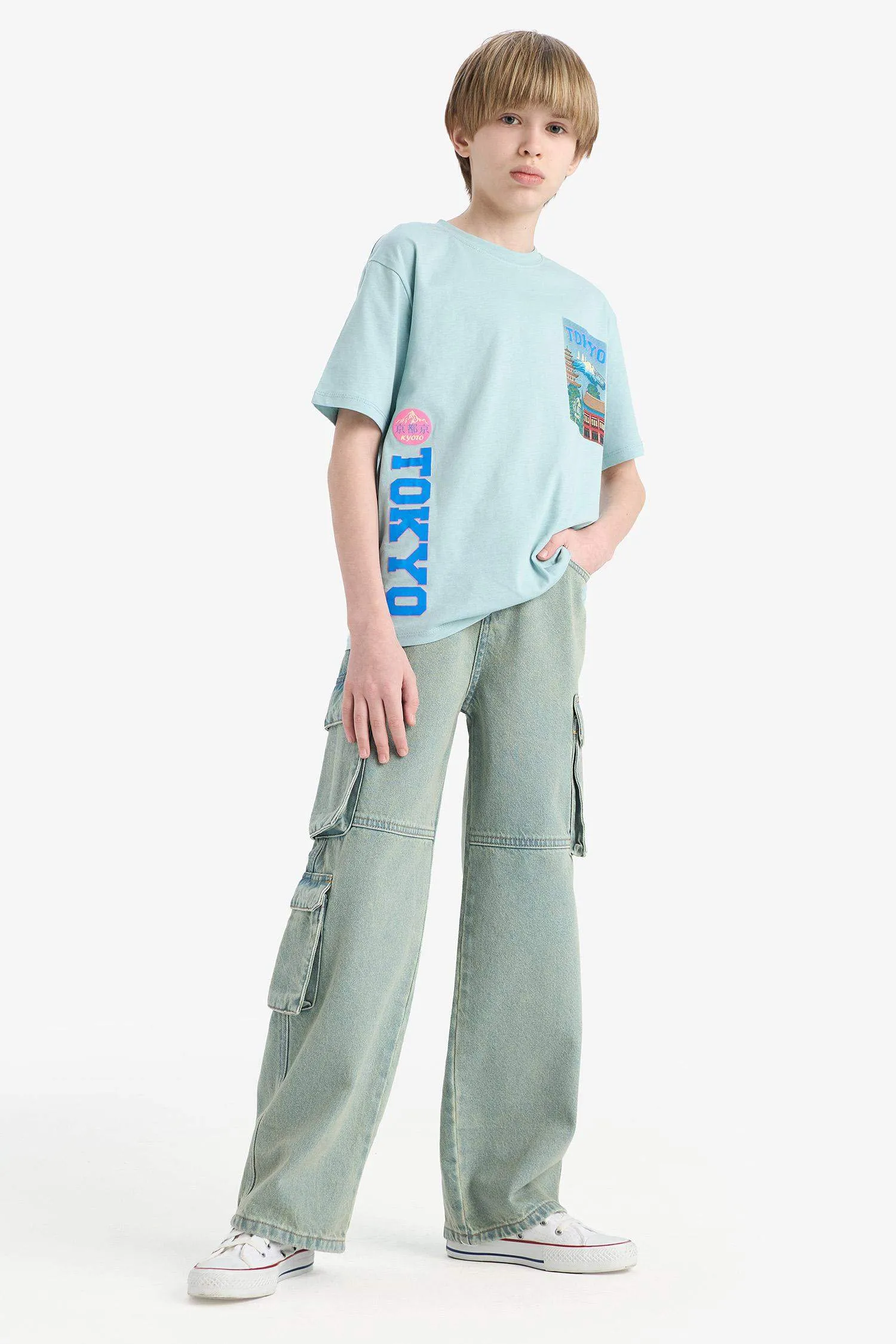 Boy Regular Fit Printed Crew Neck T-Shirt