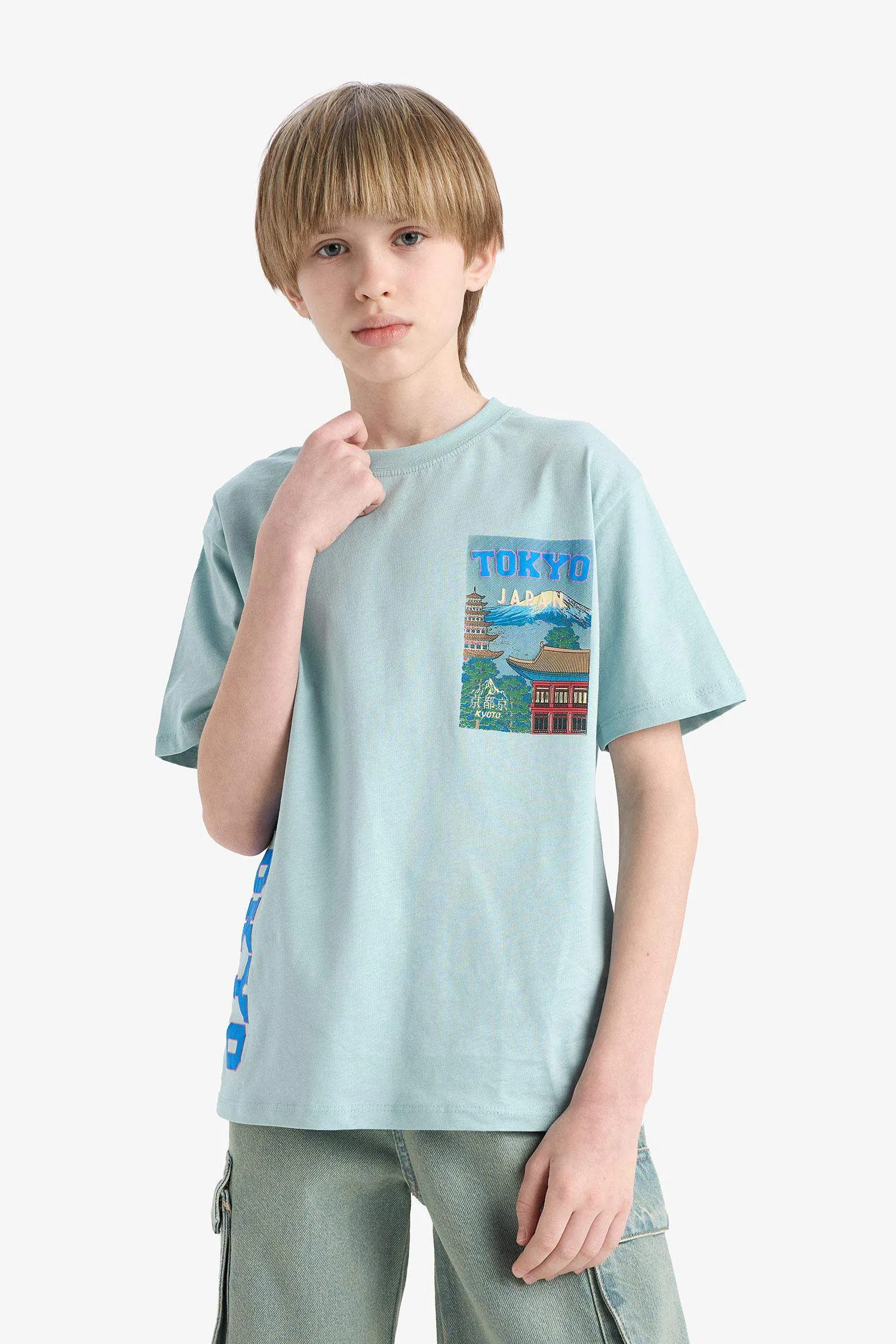 Boy Regular Fit Printed Crew Neck T-Shirt