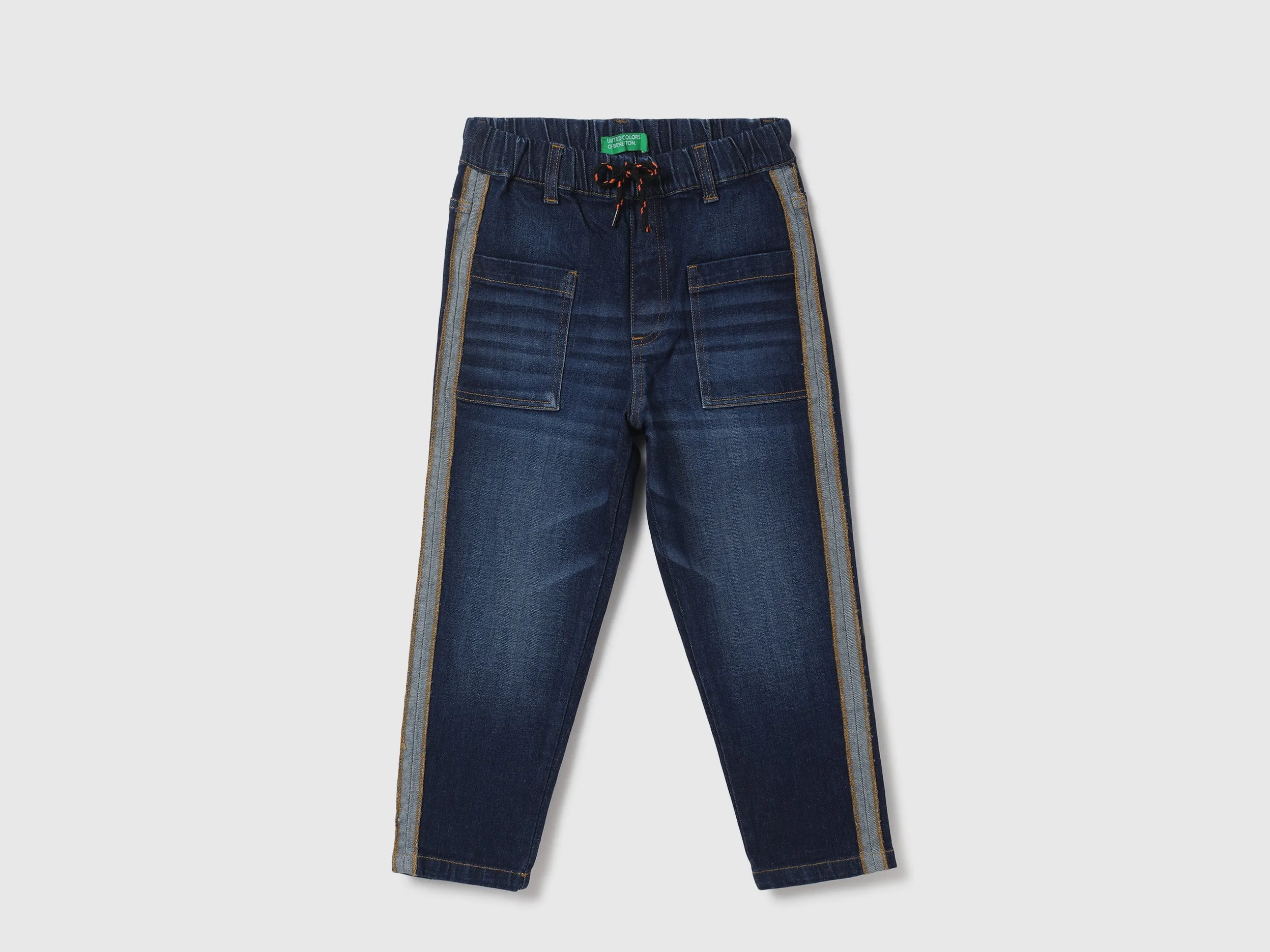 Boys Solid Baggy Fit Jeans