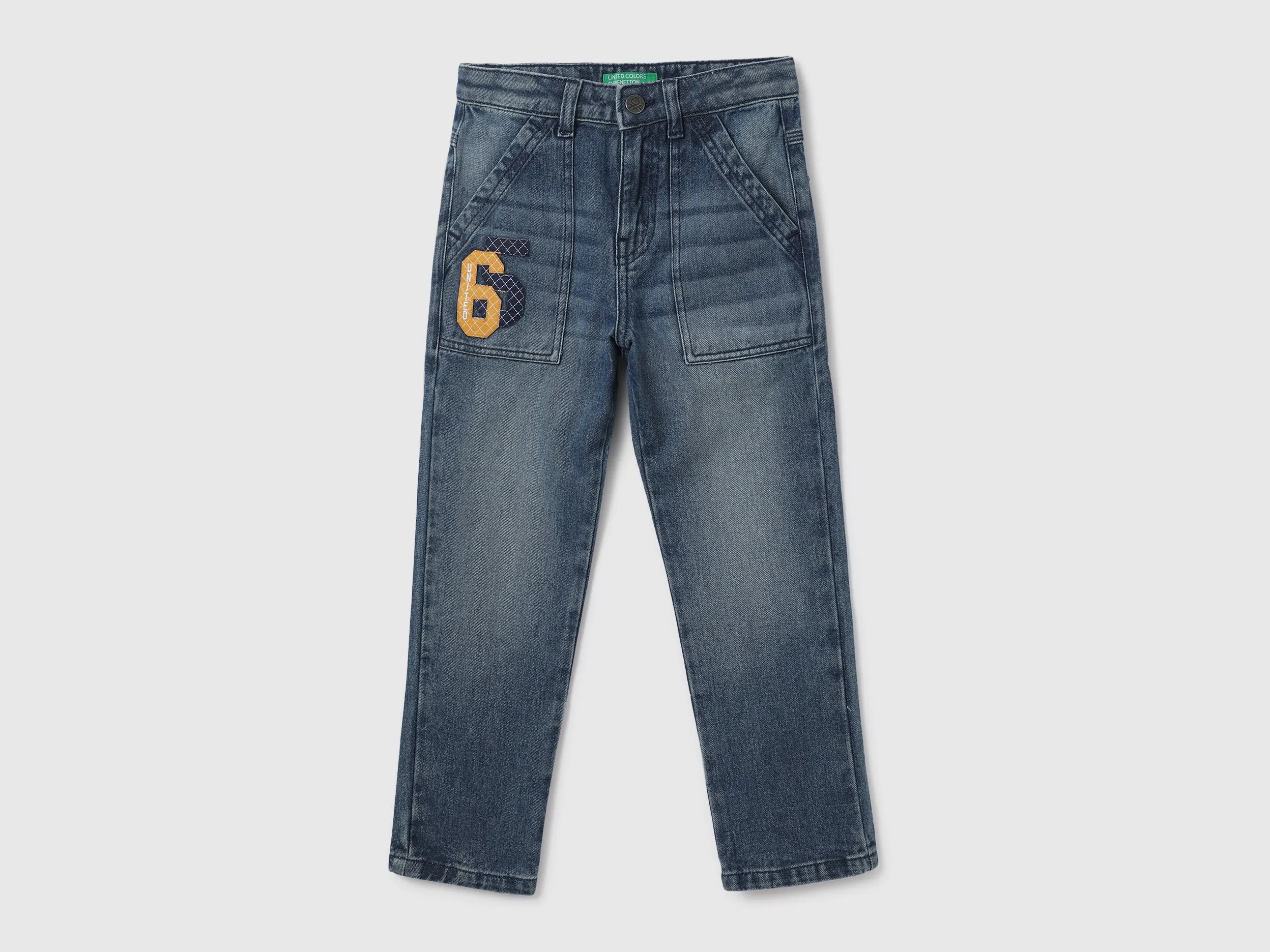 Boys Solid Loose Fit Jeans