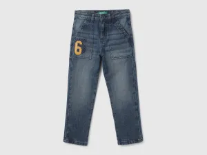 Boys Solid Loose Fit Jeans
