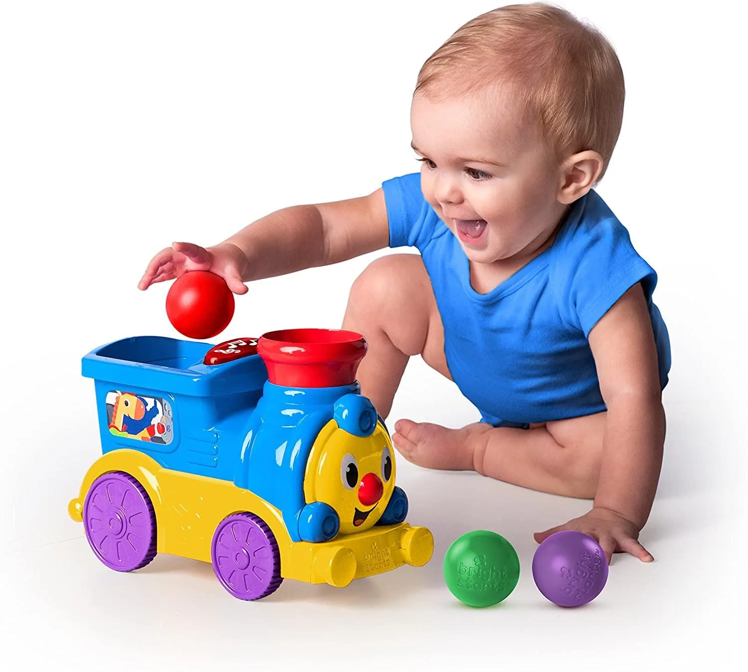 Bright Starts Hab Roll & Pop Train