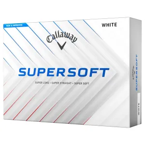 Callaway 2025 Supersoft White Golf Balls 12Pk