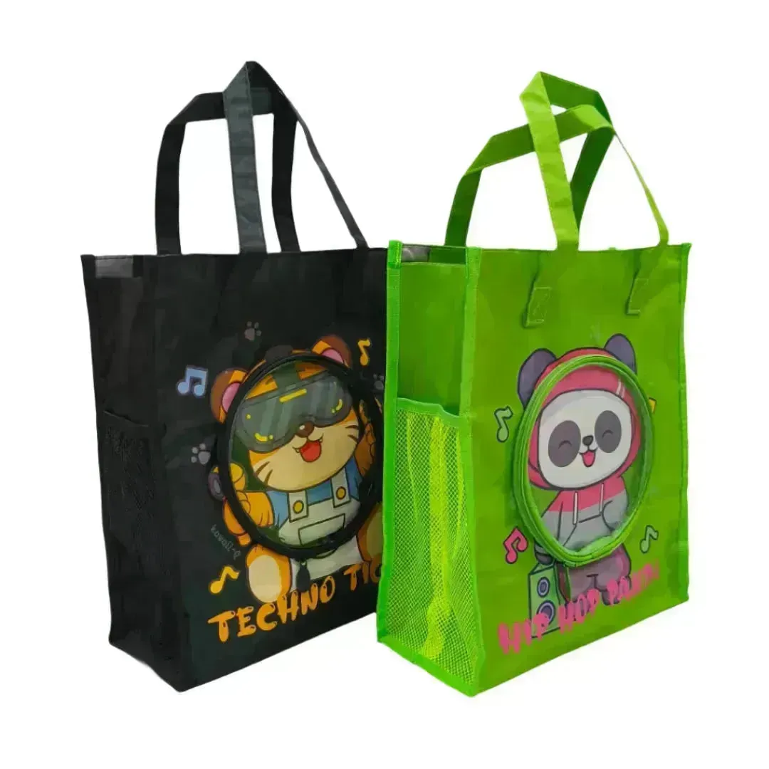 Cartoon Themed Multi-Purpose Tote Bag