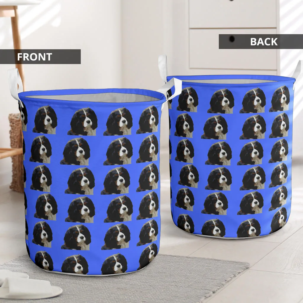 Cavalier King Charles Spaniel Laundry Basket - Tri