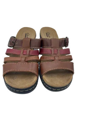 Clarks Lexy Alloy Slide Leather Sandals