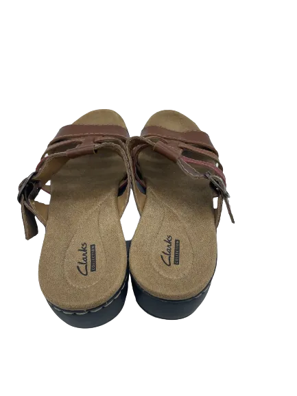 Clarks Lexy Alloy Slide Leather Sandals