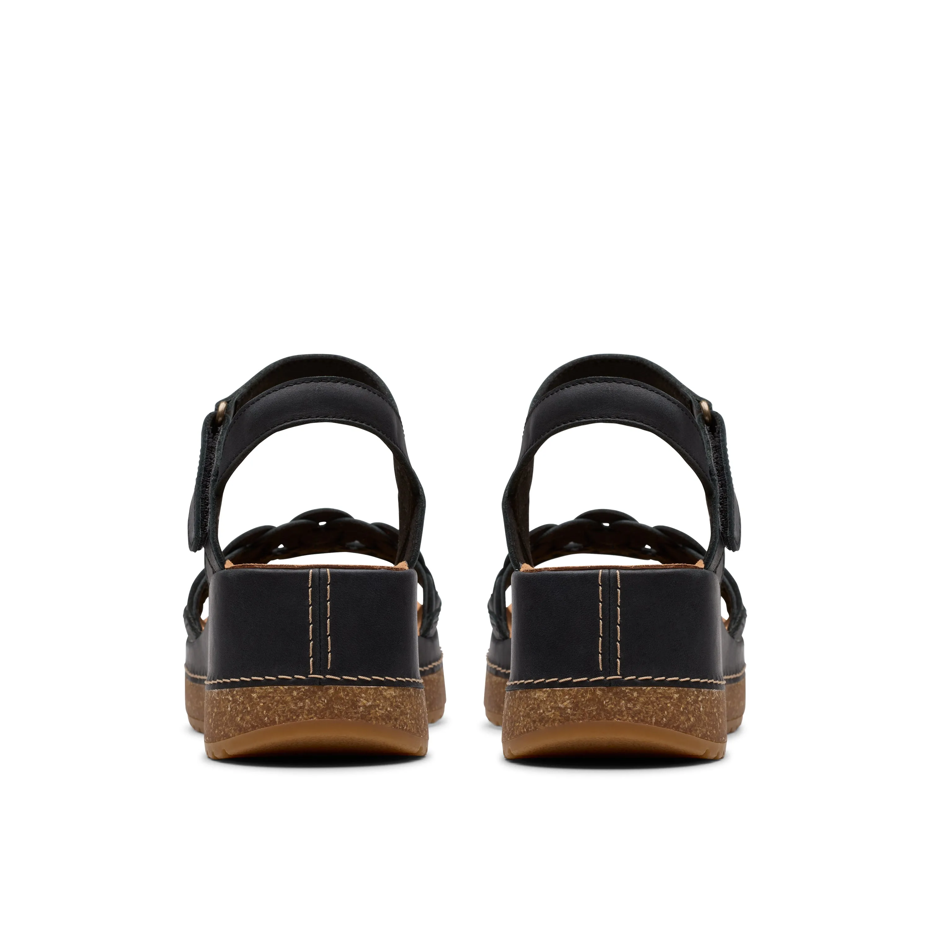 Clarks Women's Kassanda Bar Wedge Sandal - Black