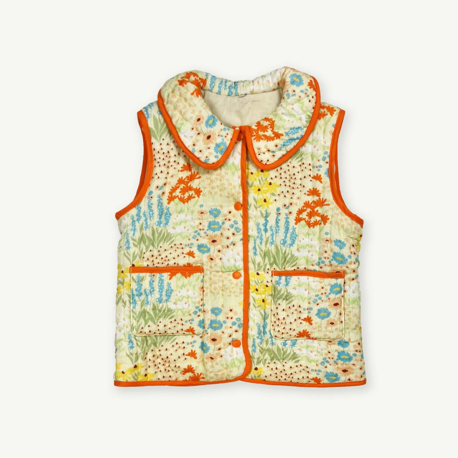 Convertible Quilted Print Jacket - Meadow
