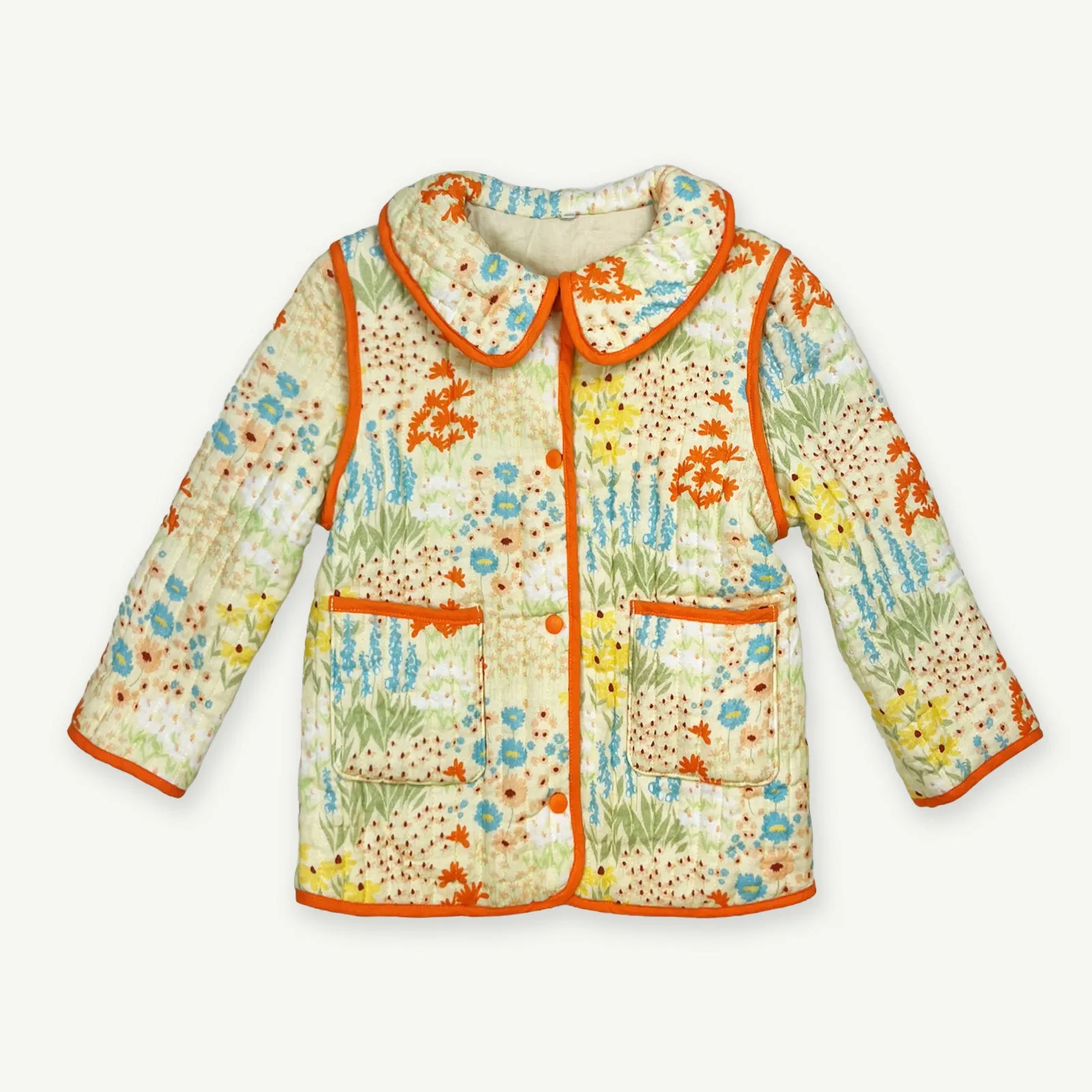 Convertible Quilted Print Jacket - Meadow