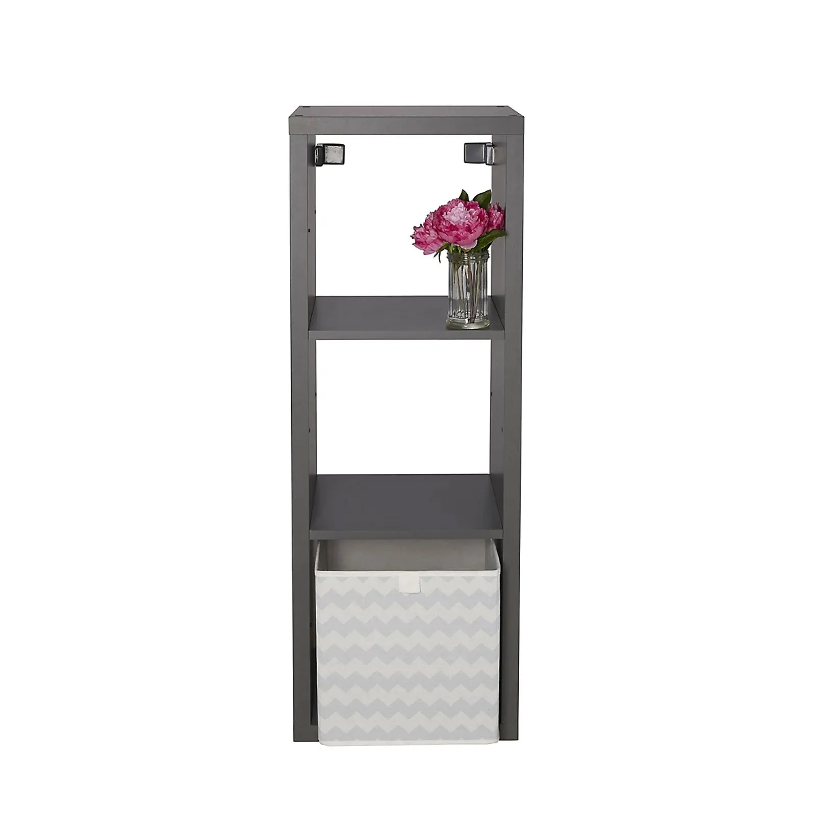 Cube Storage Unit Shelving Freestanding Grey Display Bookcase 39X33X108CM