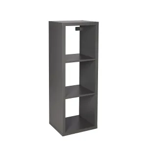 Cube Storage Unit Shelving Freestanding Grey Display Bookcase 39X33X108CM