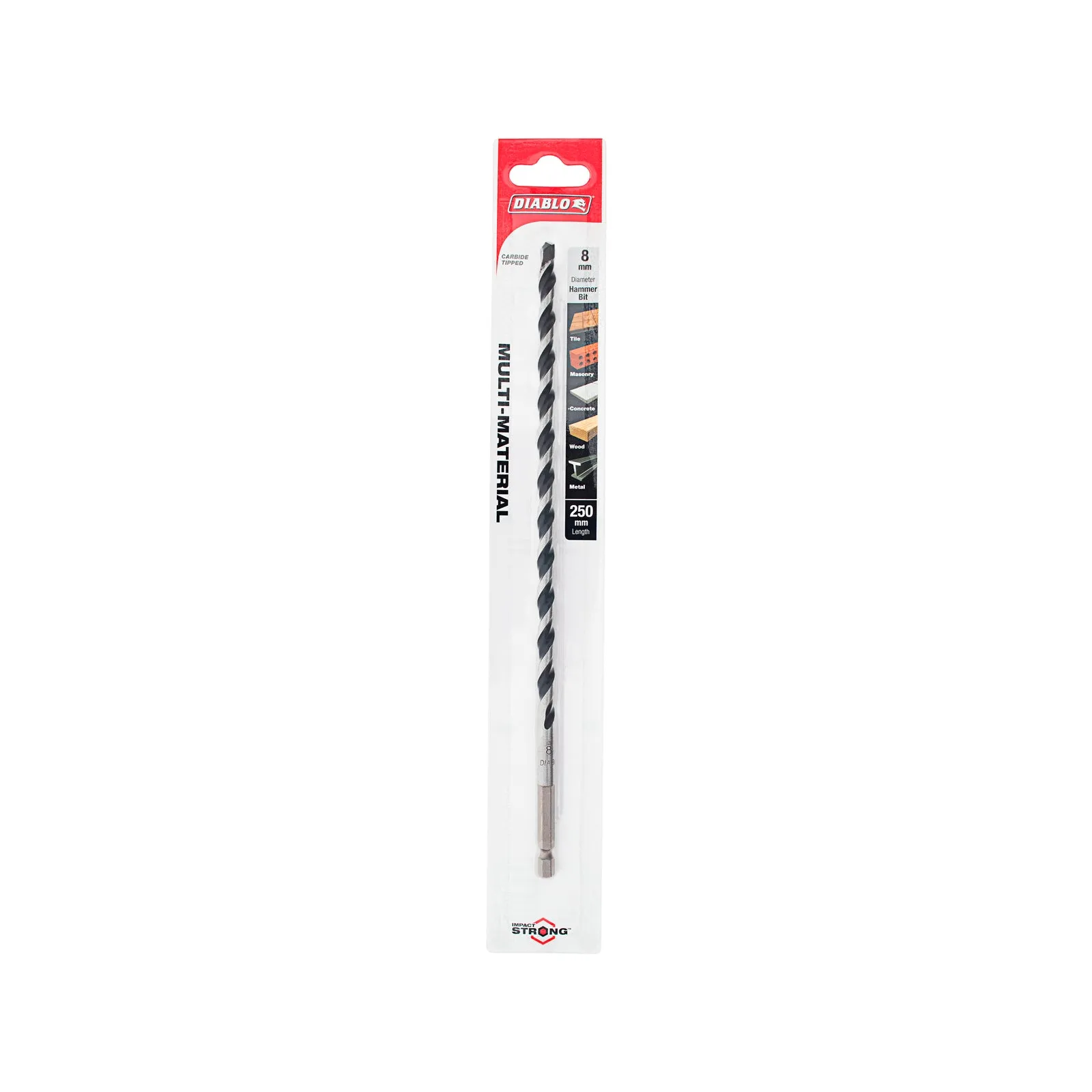Diablo 8 x 200 x 250mm Multi-Material Drill Bit