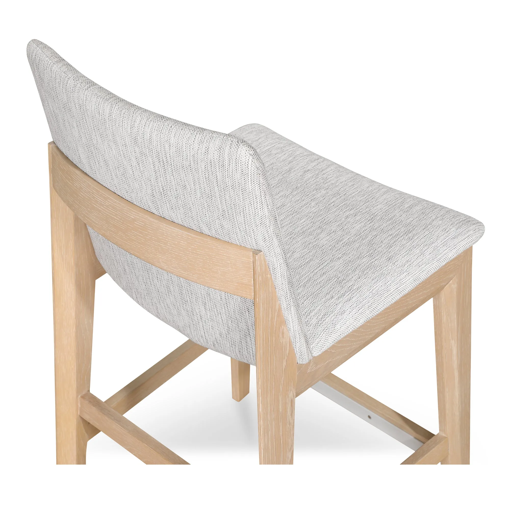 Elegant Oak Vegan Leather Stool
