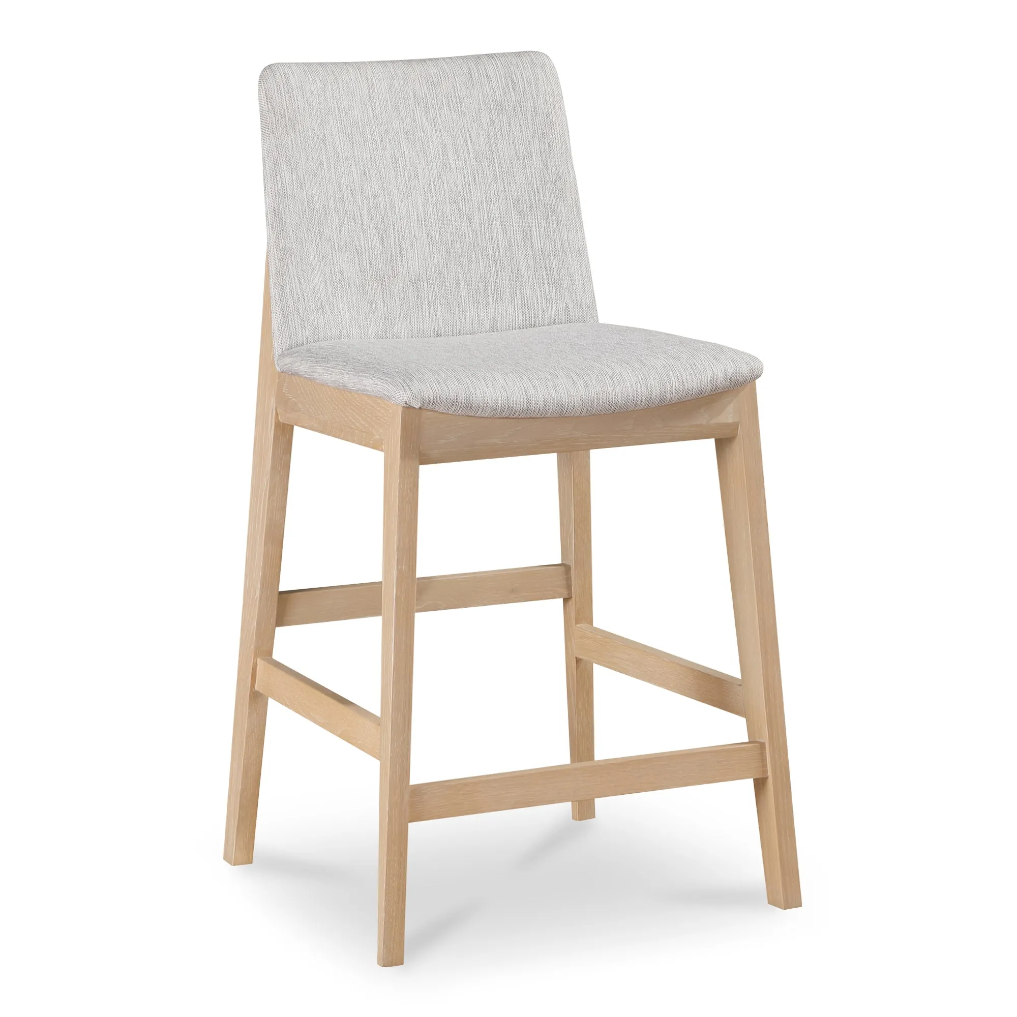 Elegant Oak Vegan Leather Stool