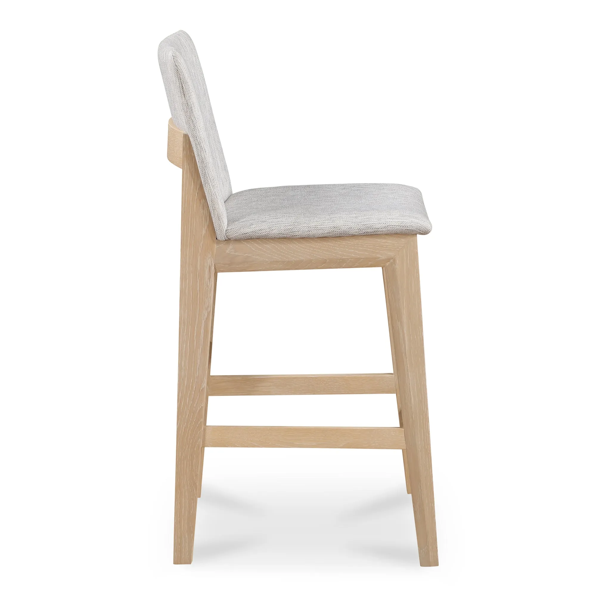 Elegant Oak Vegan Leather Stool