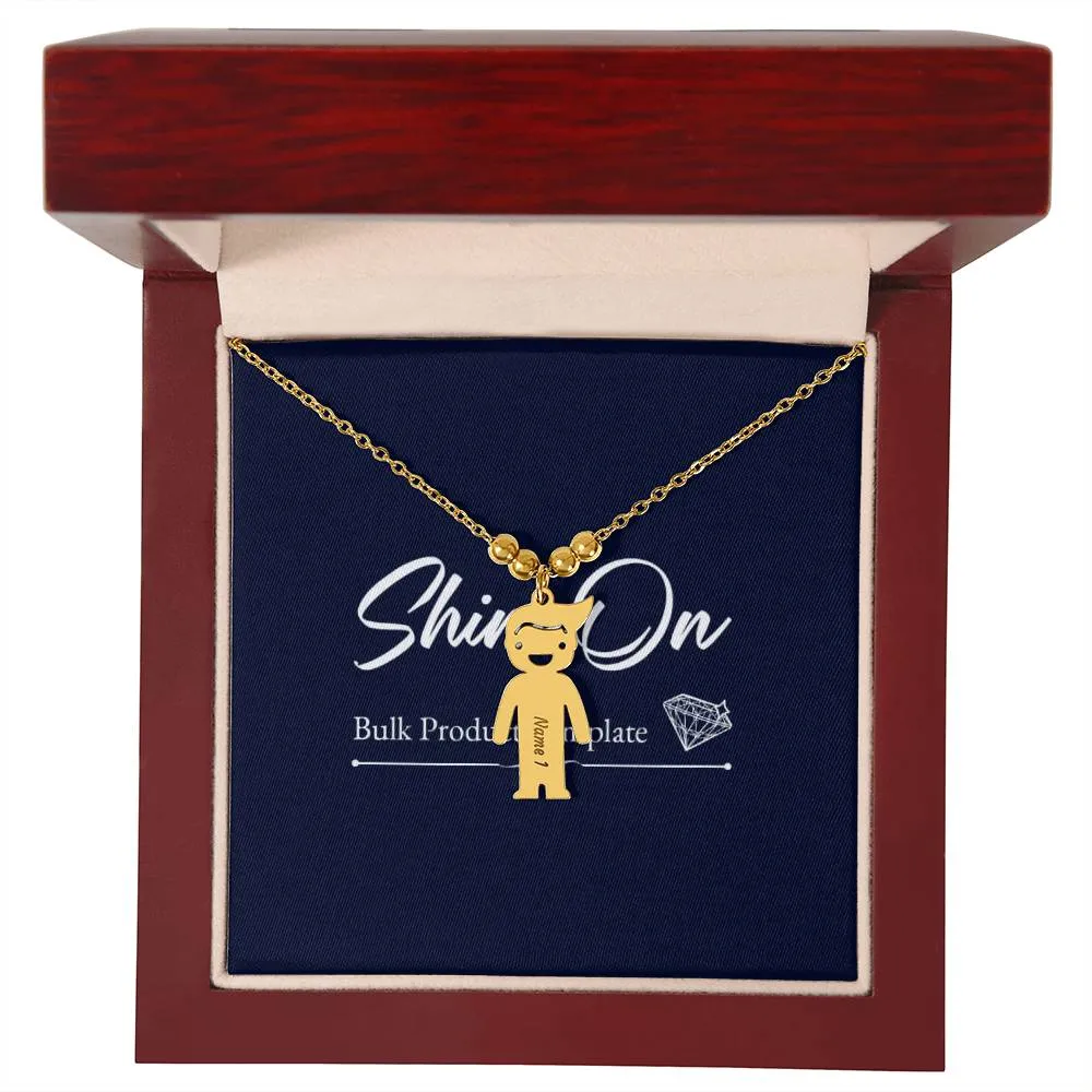Engraved Kids Charm Necklace