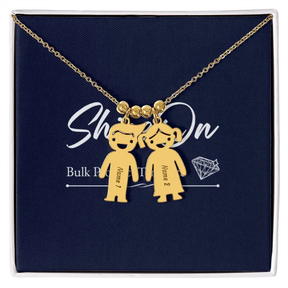 Engraved Kids Charm Necklace