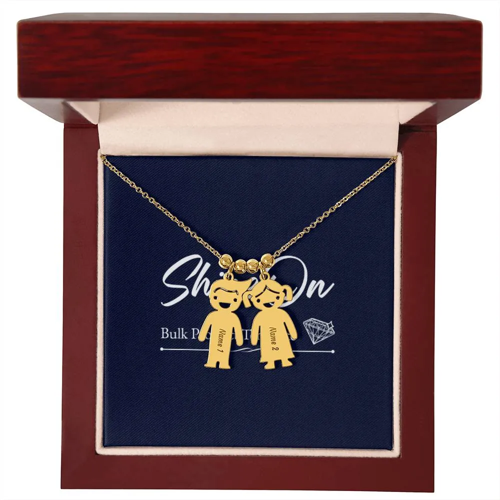 Engraved Kids Charm Necklace