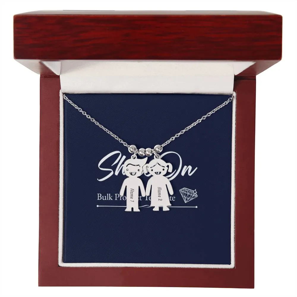 Engraved Kids Charm Necklace