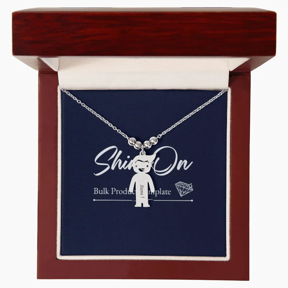 Engraved Kids Charm Necklace