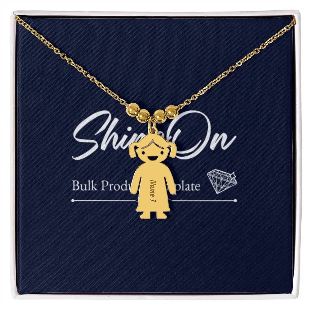 Engraved Kids Charm Necklace
