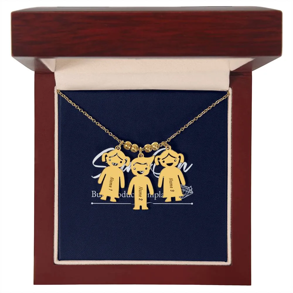 Engraved Kids Charm Necklace